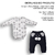 Conjunto Body Manga Longa Com Culote Bebê Menino Marfim Dogs - comprar online