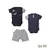 Conjunto De Bebê Body Com Shorts Azul Tiago