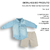 Conjunto Camisa Linho Azul Bermuda Bege Bebê Menino Upi Uli - comprar online