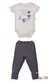 Conjunto De Bebê Body Com Culote Bege Enzo