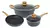 Set Olla Cacerola Sartén Antiadherente Teflon Fary Home Color Granito Gris - comprar online