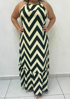 Vestido listrado Decote nas Costas - comprar online