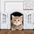 ABS gato porta com furo e cortina, entrada dupla, francês pet, entrada livre, g na internet
