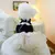 1pc roupas para animais de estimação gato primavera outono preto estilo chinê - comprar online
