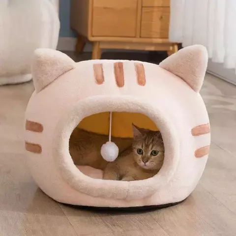 tenda de pelúcia para gatos