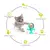 Brinquedo interativo com vazamento para gatos, cães pequenos, dispensador de al - loja online