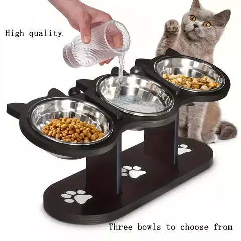 tigela elevada gato