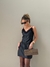 Vestido Ariana - couro com renda