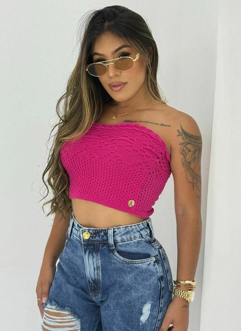 Cropped Blesmih Faixa Tricot - comprar online