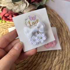 Parzinho Mini Laço Bebe Florzinha - Lacê