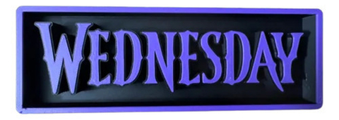 Vandinha Wednesday Placa 3d Decoração Home Theater Geek Cine