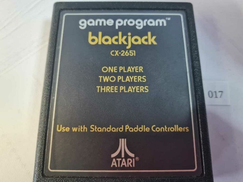 Cartucho de Atari Blackjack Text Label 17
