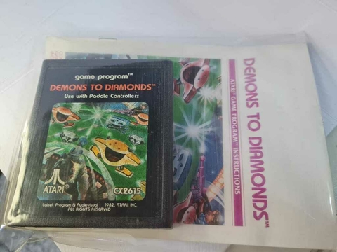 Cartucho de Atari Demons to Diamonds 378 com Manual