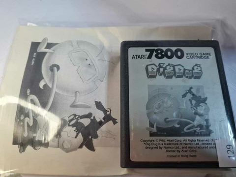 Cartucho de Atari 7800 Dig Dug com Manual 129