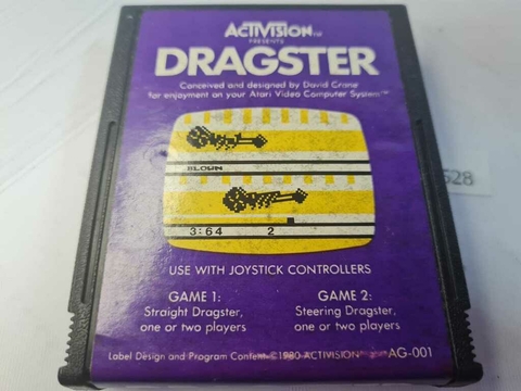 Cartucho de Atari Dragster 528 label Raro