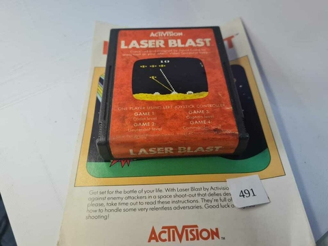 Cartucho de Atari Laser Blast com Manual 491