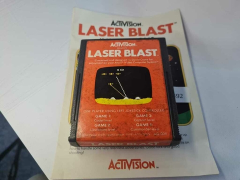 Cartucho de Atari Laser Blast com Manual 492