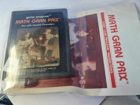 Cartucho de Atari Math Gran Prix com Manual 355