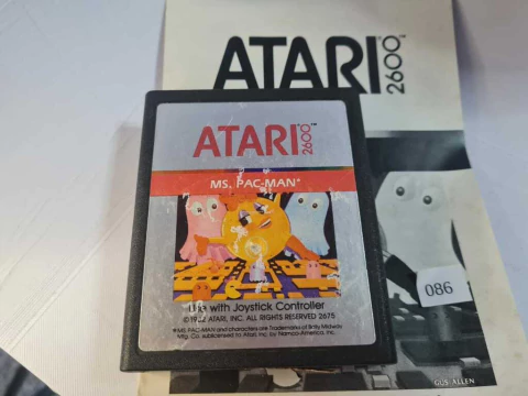 Cartucho de Atari MS Pac-Man com Manual 86