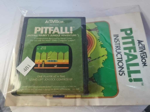 Cartucho de Atari Pitfall! com Manual 481