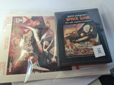 Cartucho de Atari Space War com Manual 391 Raríssimo 1973