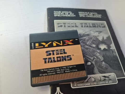 Cartucho de Atari Lynx Steel Talons com Manual