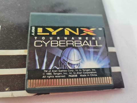 Cartucho de Atari Lynx Tournament Cyberball com Poster Manual