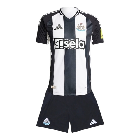 Kit Infantil Newcastle I 24/25 - Adidas - Branco e preto