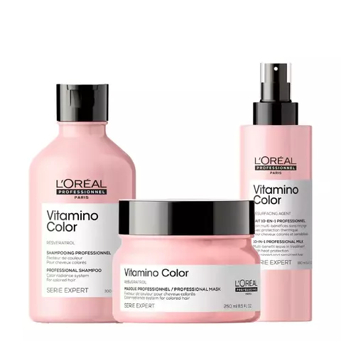Kit Vitamino Color L´Oréal: Shampoo + Spray 10 En 1 + Máscara - comprar online