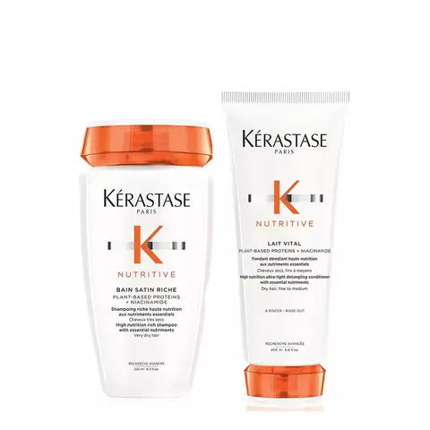 Kit Nutritive Kérastase: Shampoo Bain Satin + Acondicionador - comprar online