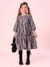 VESTIDO BABADOS FLANELADO XADREZ LAÇO