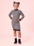 VESTIDO TRICOT MIDI CANELADO LISTRADO SEM COSTURA