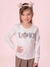 BLUSA COTTON SERIGRAFIA LOVE CRISTAIS OFF WHITE