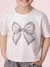 BLUSA COTTON AMPLA SERIGRAFIA LAÇOS CRISTAIS - comprar online