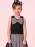 BLUSA CROPPED RIBANA LAÇO FLANELA XADREZ
