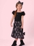 SAIA SHORT MIDI ALGODÃO ESTAMPA URSINHAS E LAÇOS