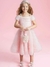 VESTIDO FRUFRU TULE ALÇAS BORDADAS/ROSA