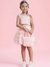SAIA SHORT BABADOS FRUFU TULE ROSA GELADO