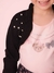 BOLERO TRICOT BORDADO PÉROLAS E CRISTAIS PRETO - comprar online