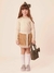 SAIA SHORT PELE COM SUEDE BEGE