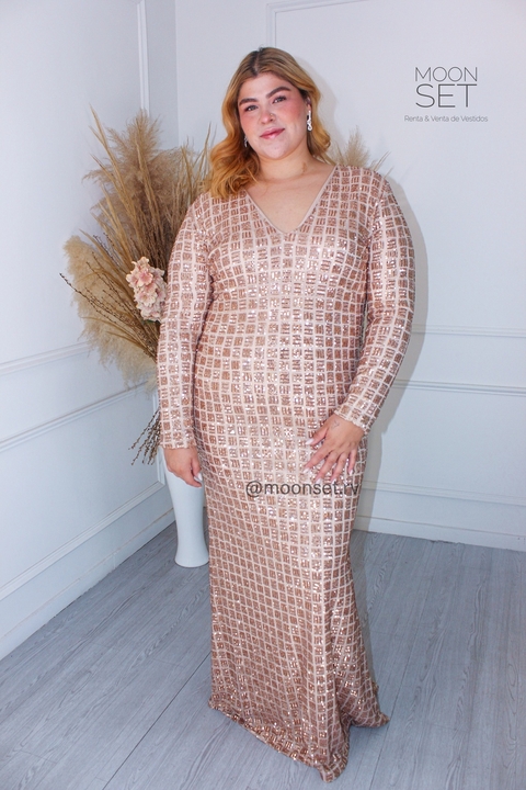 Rosegold Square Dress