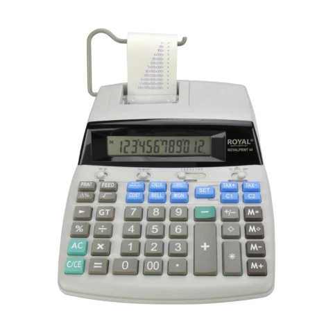 Calculadora Royal Print 44 Con Impresora 12 Digitos Negro Y Rojo