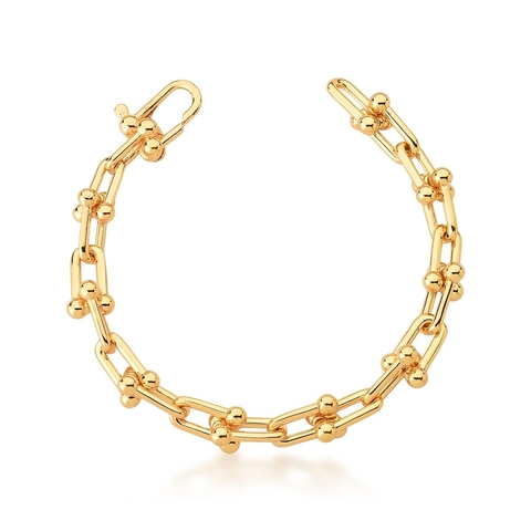 Pulseira correntes com 19,5 cm com banho de ouro