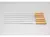 Set 6 Pinches Brochette Acero Inoxidable Mango Madera 42cm - MAREMTIENDA