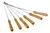 Set 6 Pinches Brochette Acero Inoxidable Mango Madera 42cm - comprar online