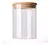 Frasco Vidrio Hermetico Tapa Bamboo 1000ML M CAROL - tienda online