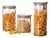 Frasco Vidrio Hermetico Tapa Bamboo 1300ML L CAROL - comprar online