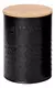 Lata Azucar Deco Y Guardado Diseño Negro Y Tapa Bambu Carol - comprar online