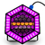 Cob Tipo Hexa Led Retro Light Rgbw - Azul Light - AZUL Light