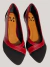 Sapatilha Raquel Nubuck Preto com Vermelho - comprar online